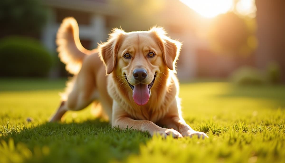 A dog on a walk — Canine Rehabilitation in Rockford, IL