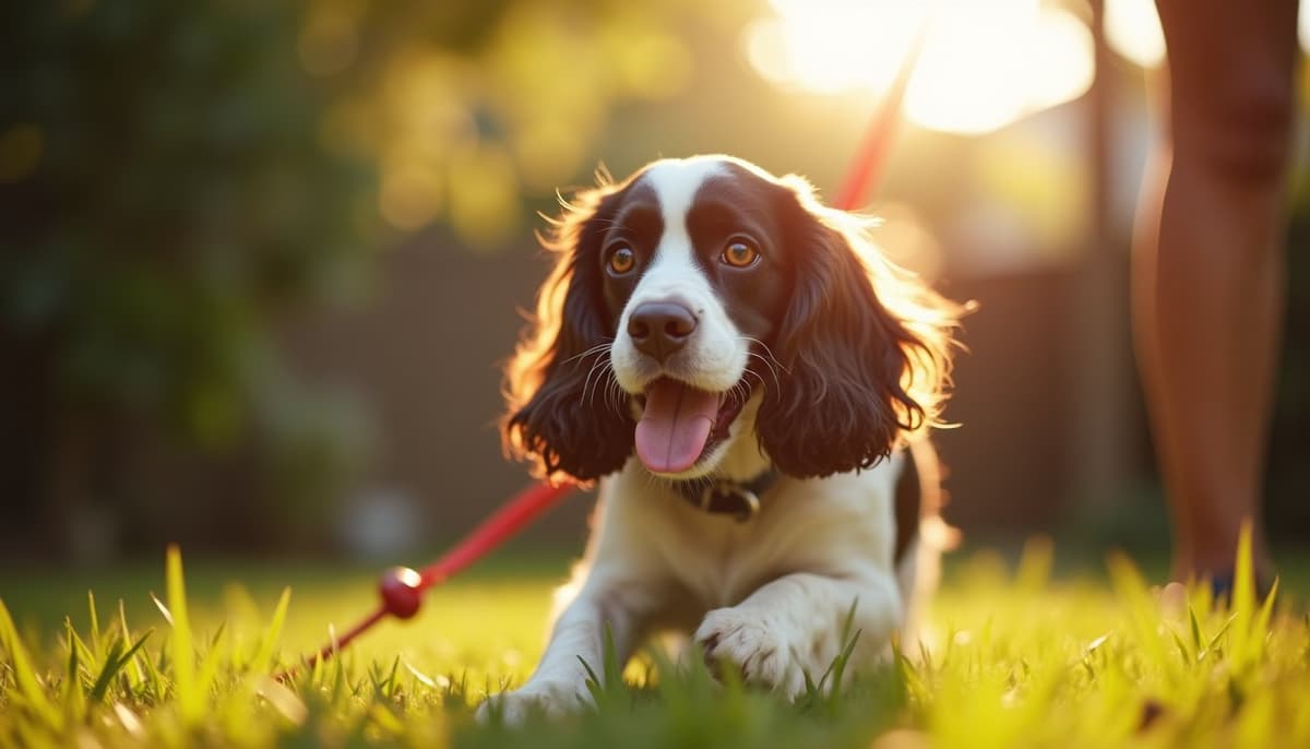 A dog on a walk — Canine Rehabilitation in Tampa, FL