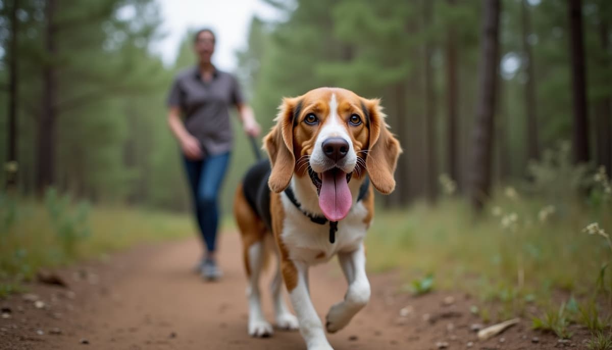 A dog on a walk — Canine Rehabilitation in Tucson, AZ