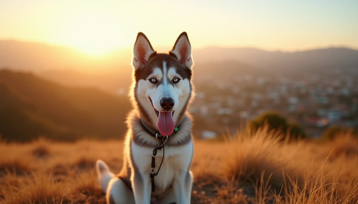 A dog on a walk — Canine Rehabilitation in Vallejo, CA