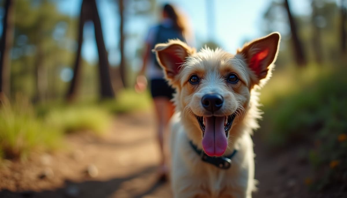 A dog on a walk — How Much Does Dog ACL Surgery Cost in Antioch, CA