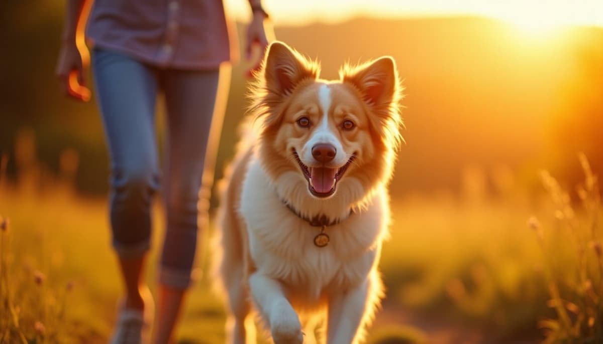 A dog on a walk — Dog ACL Surgery Cost in Austin, TX