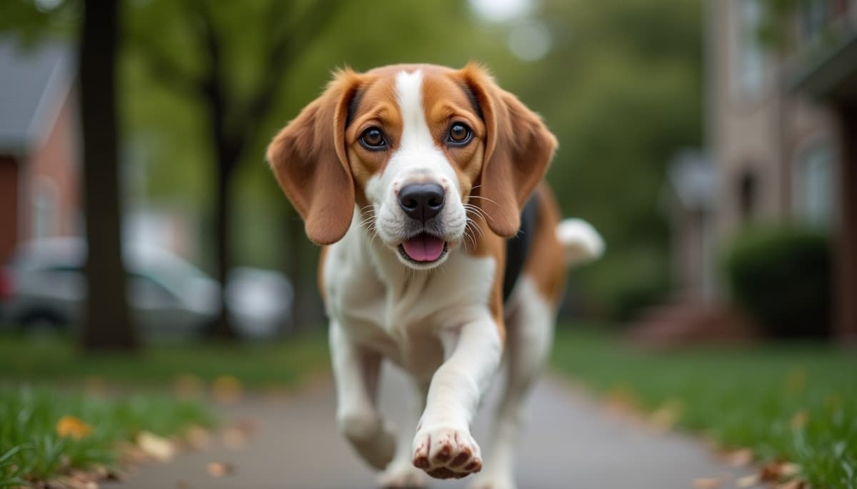 A dog on a walk — Dog ACL Surgery Cost in Davenport, IA