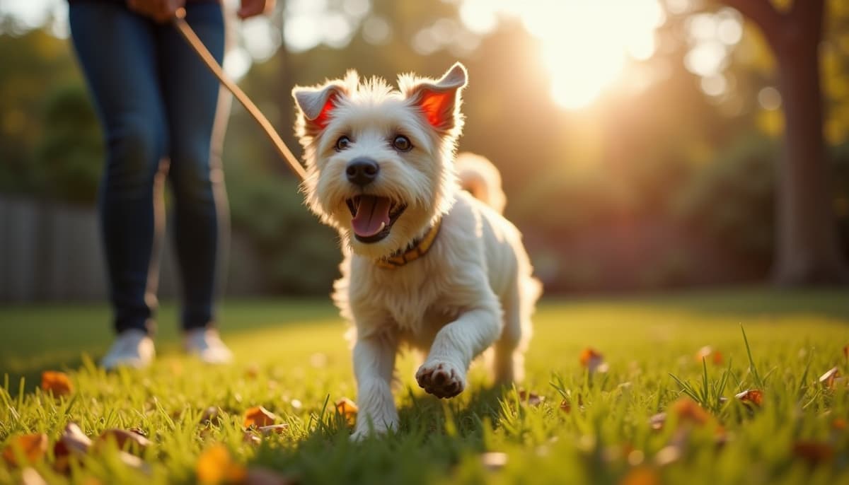 A dog on a walk — Dog ACL Surgery Cost in Dayton, OH