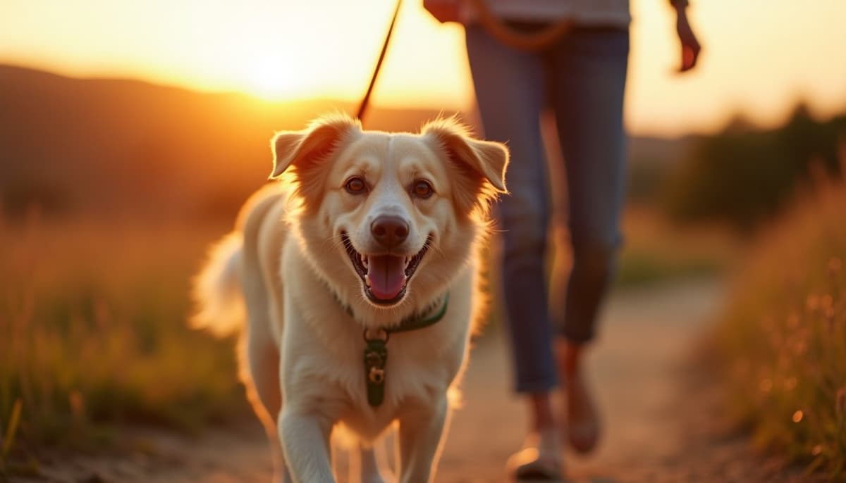 A dog on a walk — Dog ACL Surgery Cost in El Paso TX