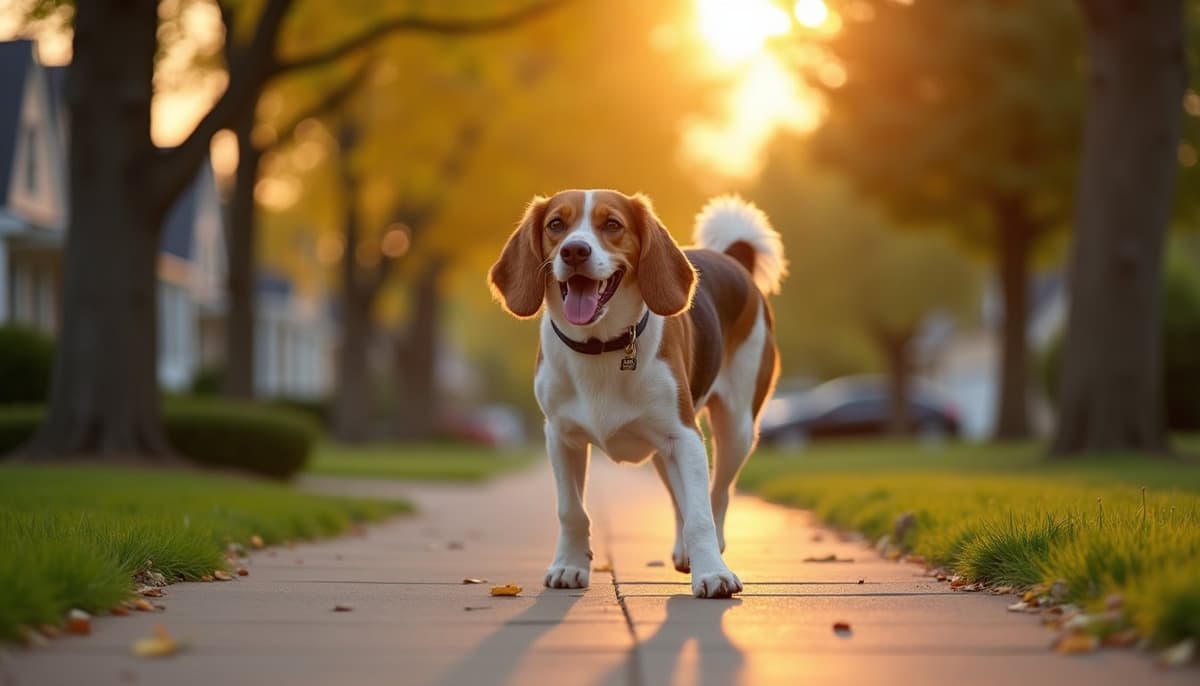 A dog on a walk — Dog ACL Surgery Cost in Fayetteville, AR