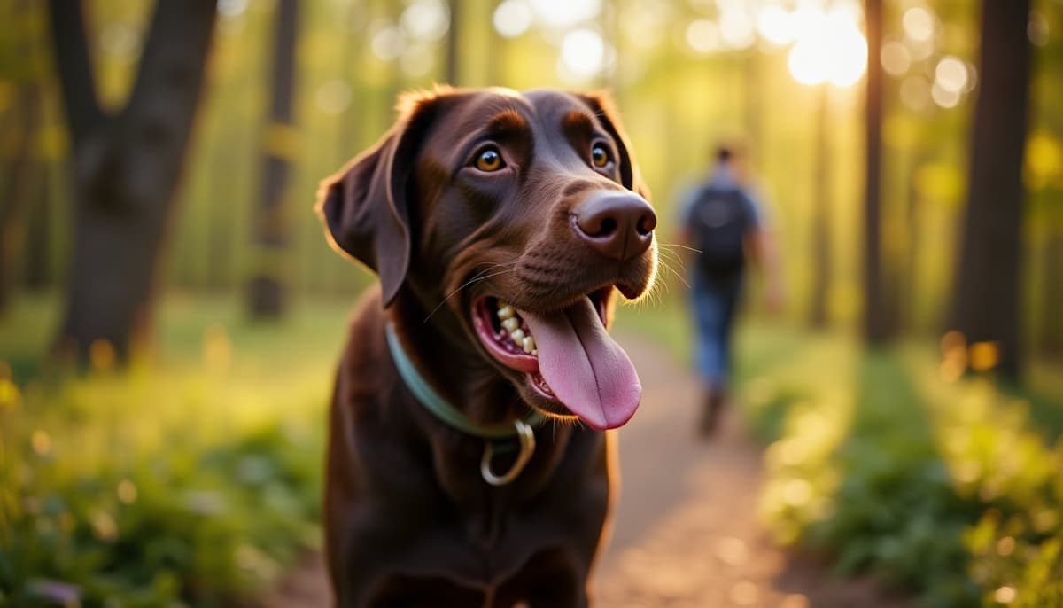 A dog on a walk — Dog ACL Surgery Cost in Grand Rapids, MI
