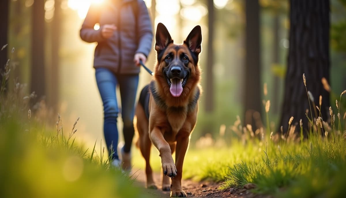 A dog on a walk — Dog ACL Surgery Cost in Lancaster, PA