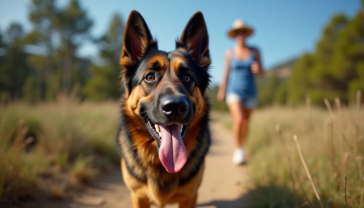 A dog on a walk — Dog ACL Surgery Cost in Los Angeles, CA