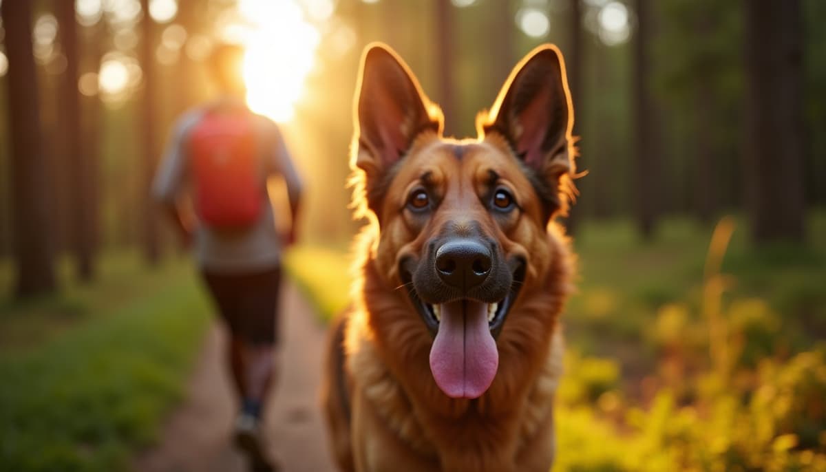 A dog on a walk — Dog ACL Surgery Cost in Macon, GA