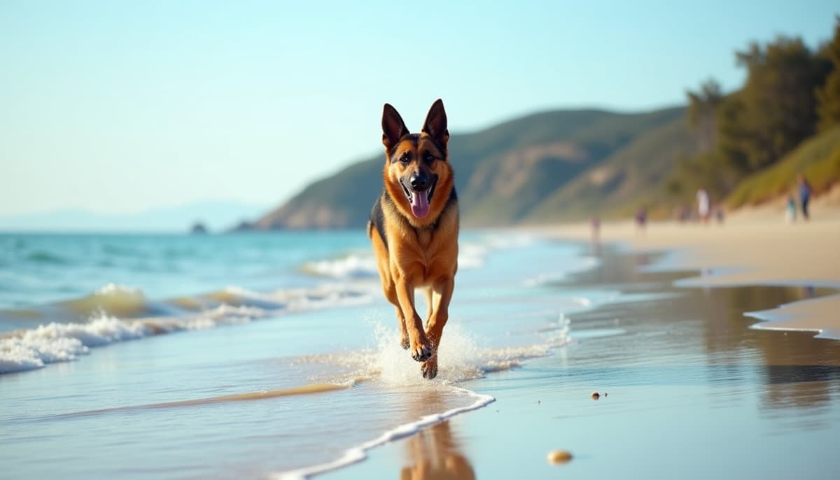 A dog on a walk — Dog ACL Surgery Cost in Midland, MI