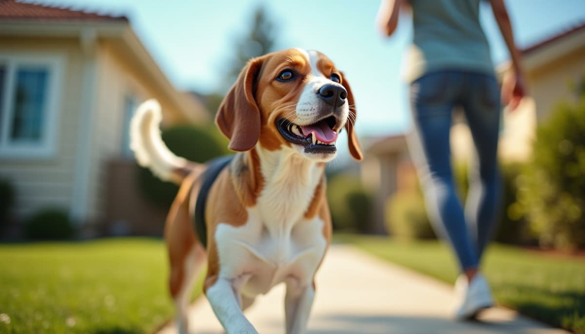 A dog on a walk — Dog ACL Surgery Cost in Rancho Cucamonga, CA (2026)
