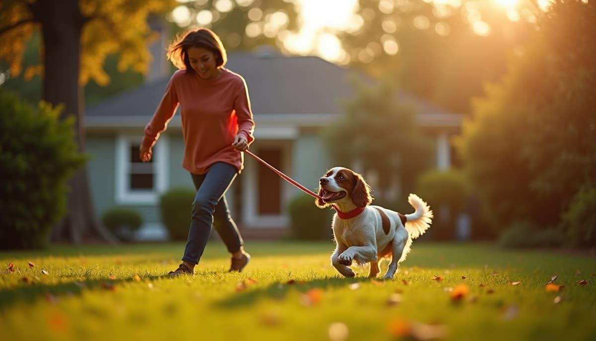 A dog on a walk — Dog ACL Surgery Cost in Rochester, NY