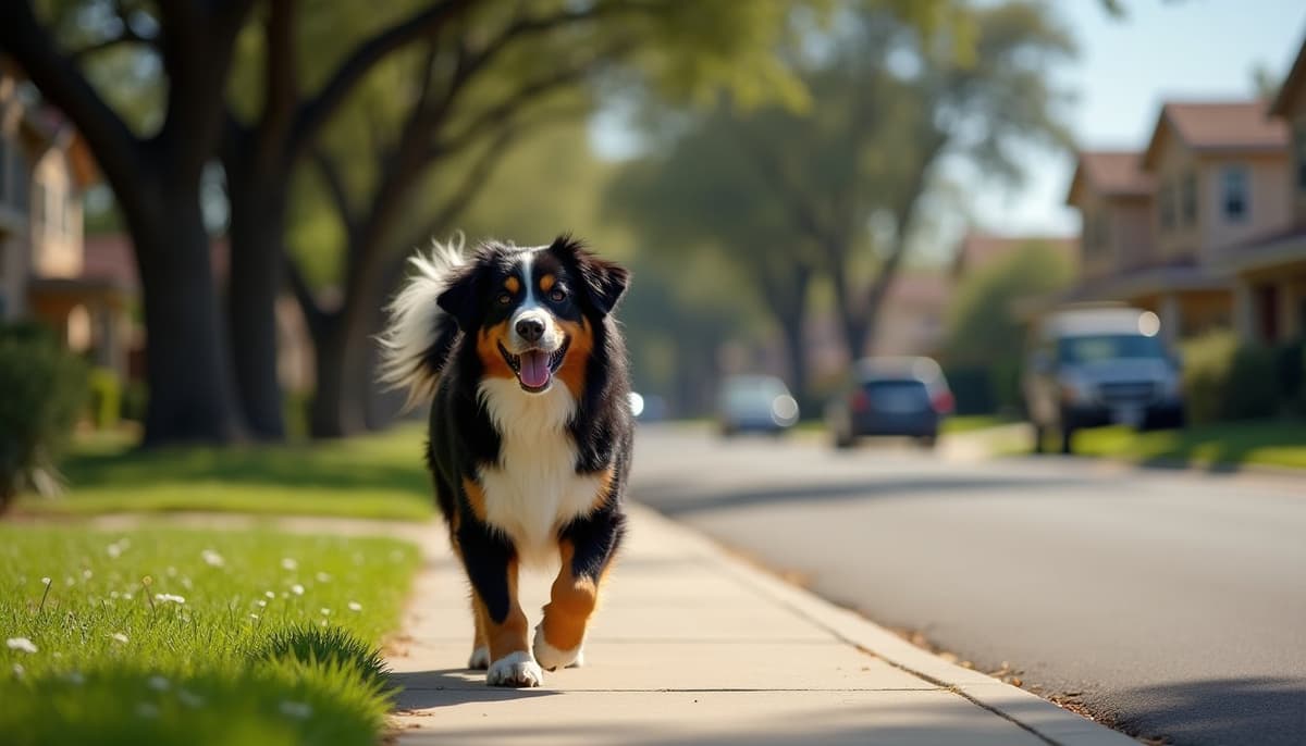 A dog on a walk — Dog ACL Surgery Cost in San Antonio, TX