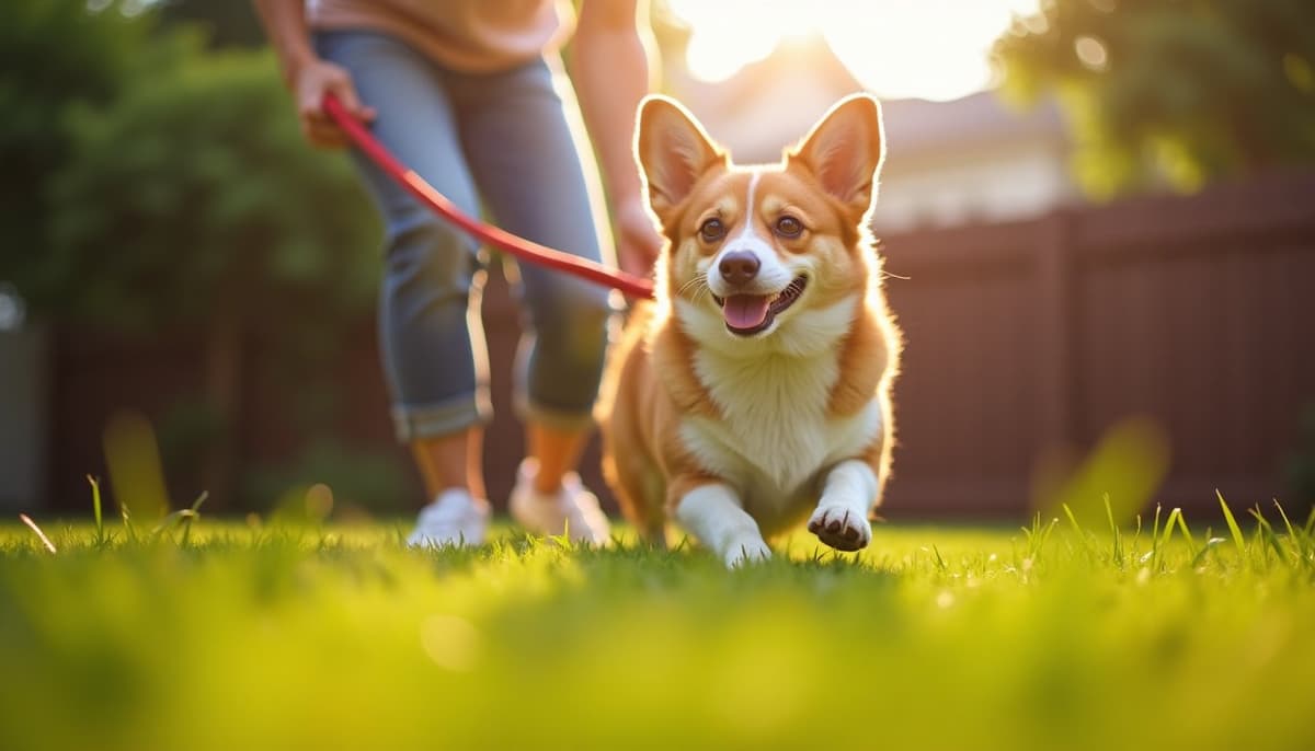 A dog on a walk — Dog ACL Surgery Cost in Santa Ana, CA