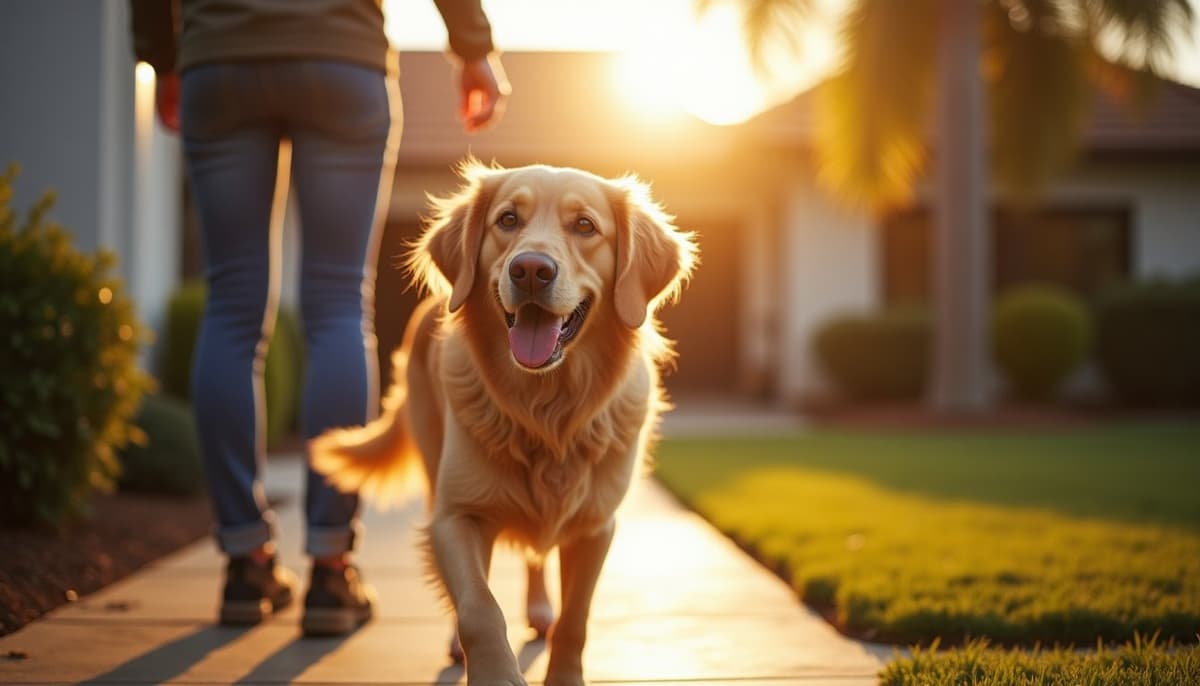 A dog on a walk — Dog ACL Surgery Cost in Santa Clarita, CA