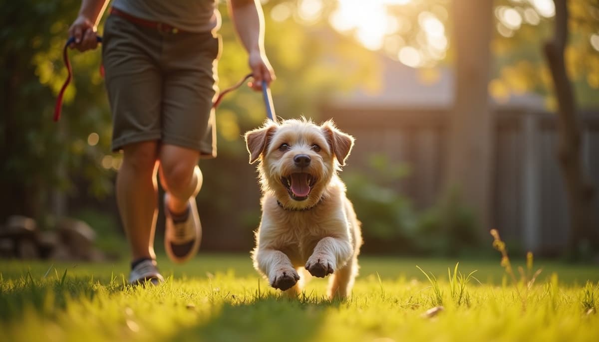A dog on a walk — Dog ACL Surgery Cost in Syracuse, NY