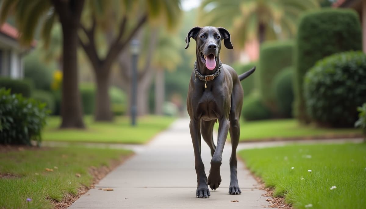 A dog on a walk — Dog ACL Surgery Cost in Tampa FL