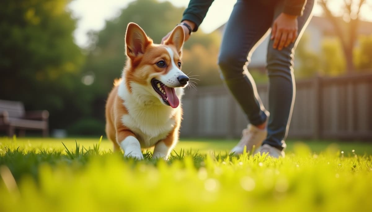 A dog on a walk — Dog ACL Surgery Cost in Topeka, KS