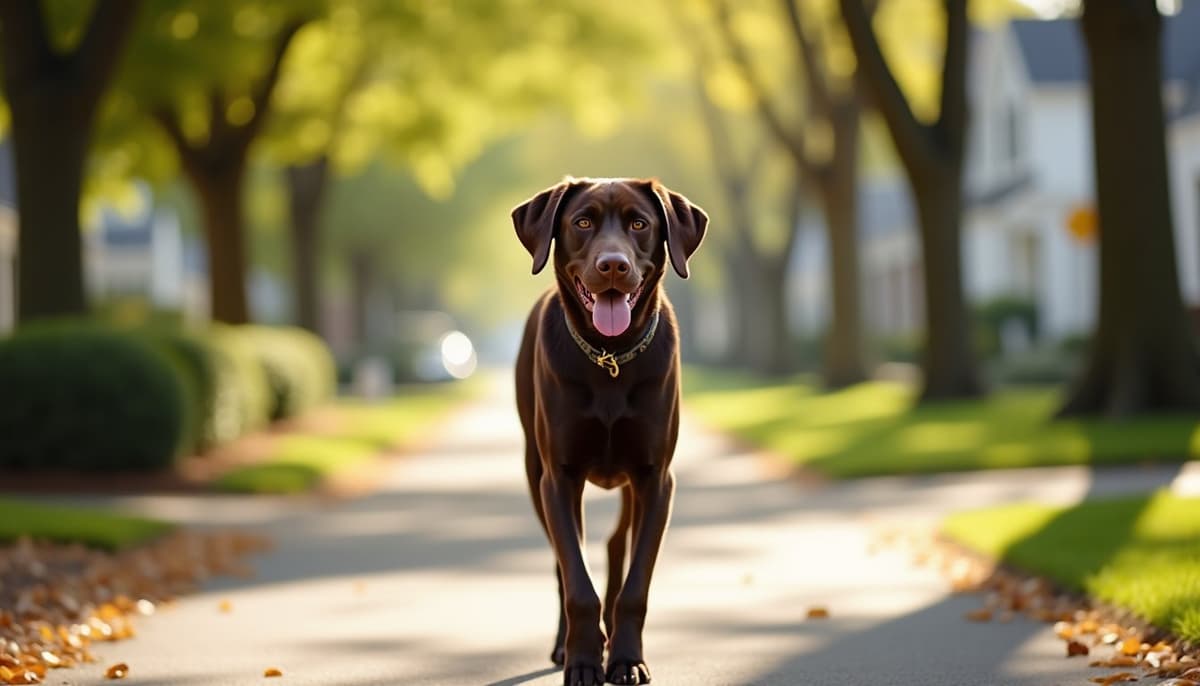 A dog on a walk — Dog ACL Surgery Cost in Wilmington, DE