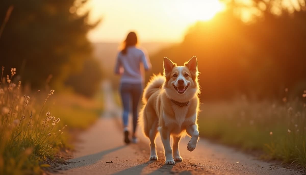 A dog on a walk — Dog Acupuncture in Austin, TX: Costs & Providers