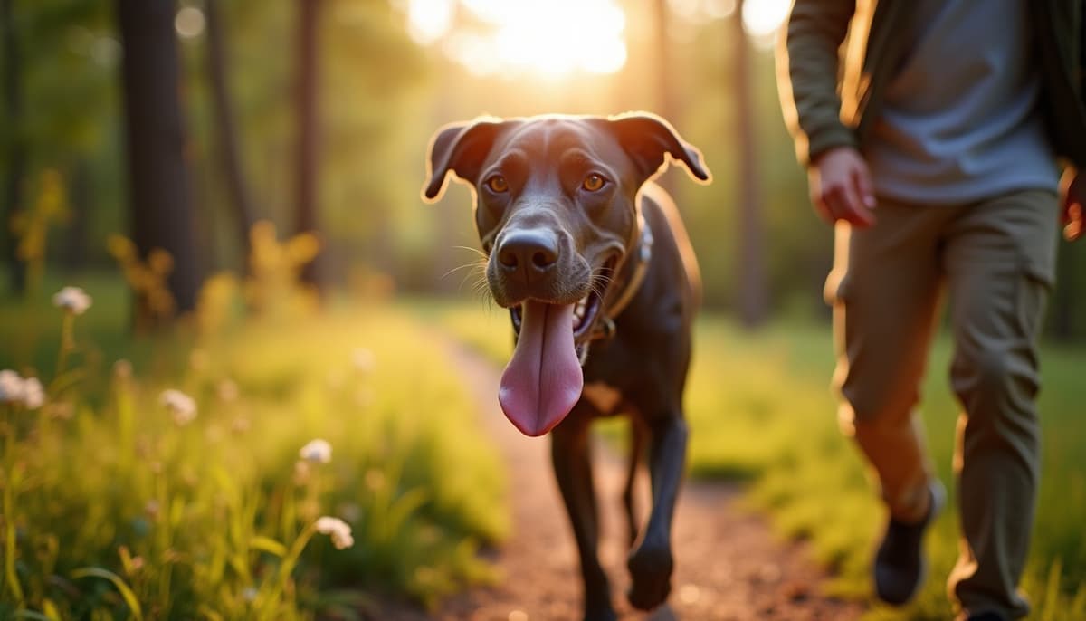 A dog on a walk — Dog Acupuncture in Clarksville, IN