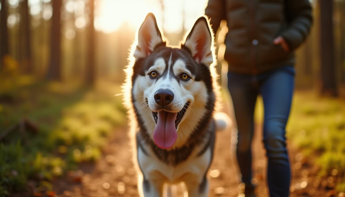 A dog on a walk — Dog Acupuncture in Davenport, IA