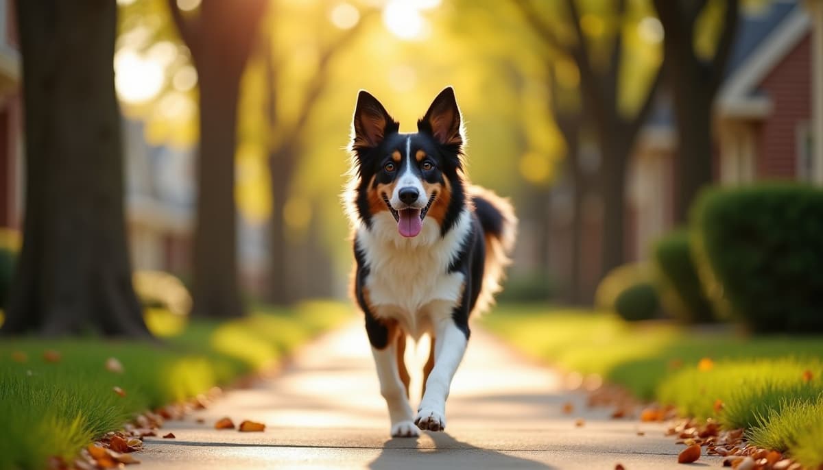 A dog on a walk — Where Can I Get Dog Acupuncture in Elgin, IL