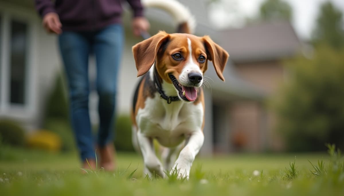 A dog on a walk — Dog Acupuncture in Fort Wayne, IN