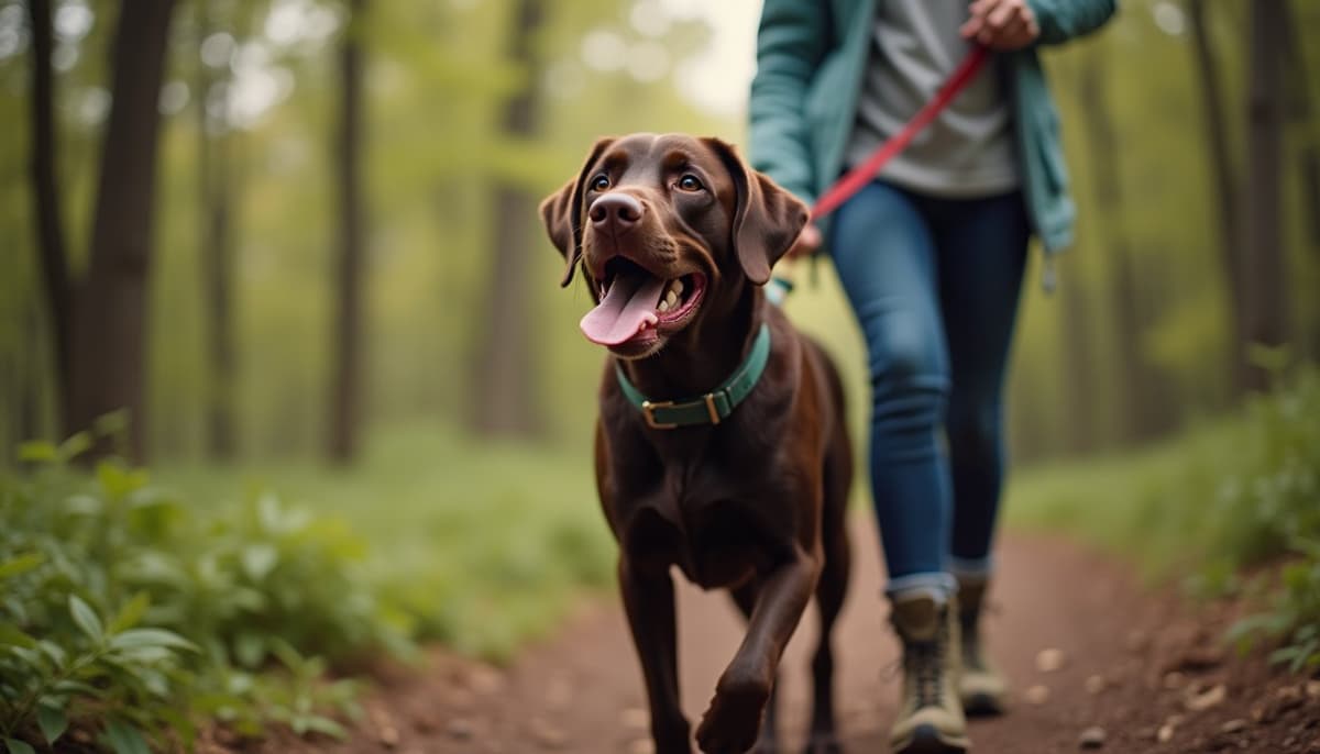 A dog on a walk — Dog Acupuncture in Hartford, CT