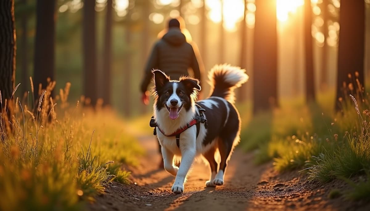 A dog on a walk — Dog Acupuncture in Irvine, CA