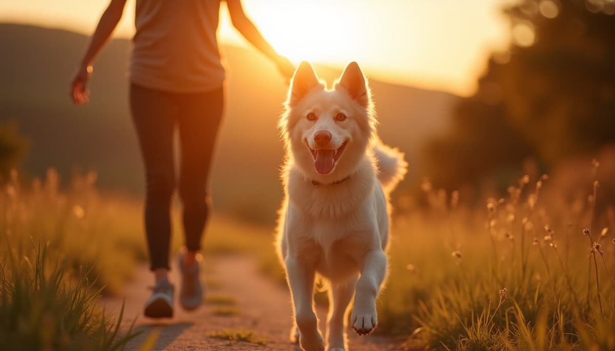 A dog on a walk — Where Can I Get Dog Acupuncture in Jacksonville, FL