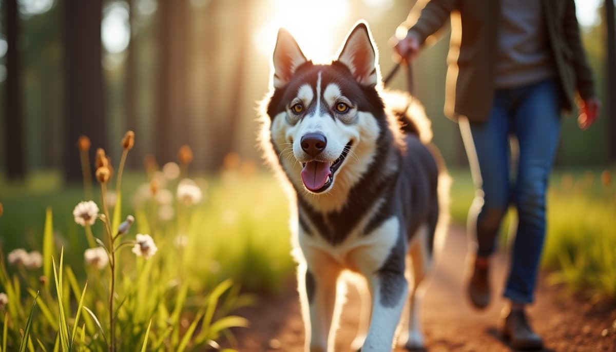 A dog on a walk — Dog Acupuncture in San Bernardino, CA