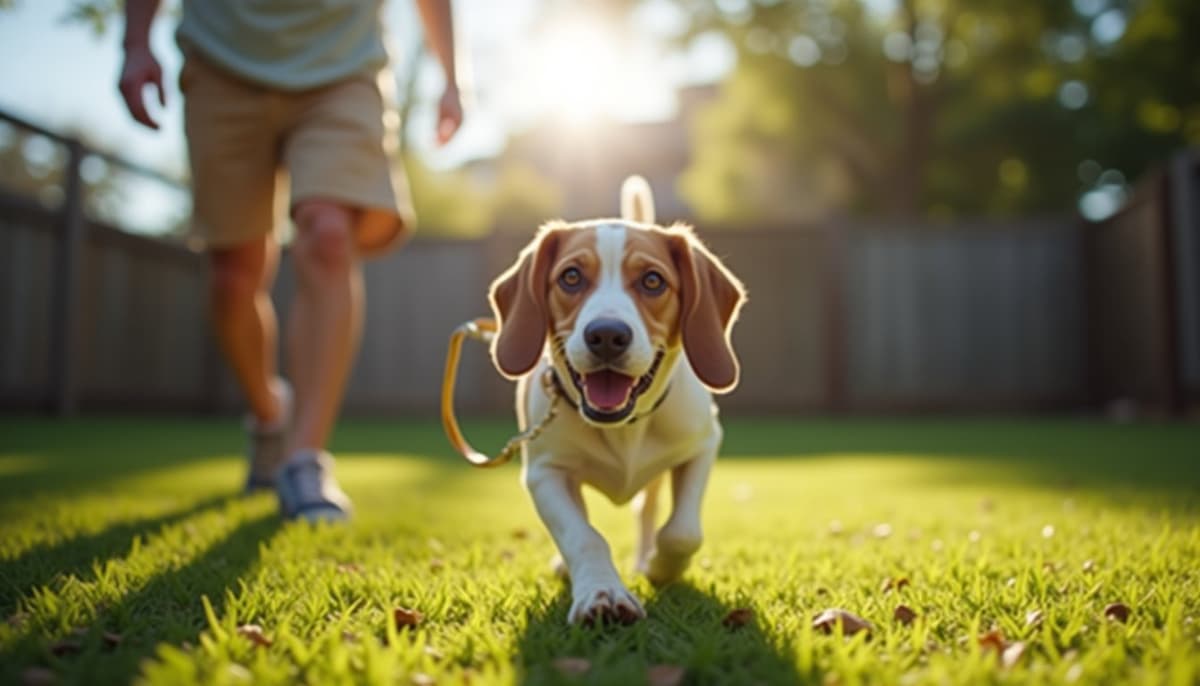 A dog on a walk — Dog Acupuncture in Tulsa, OK