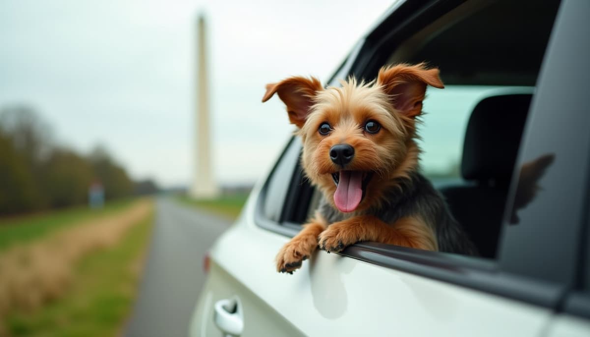 A dog on a walk — Dog Acupuncture in Washington DC