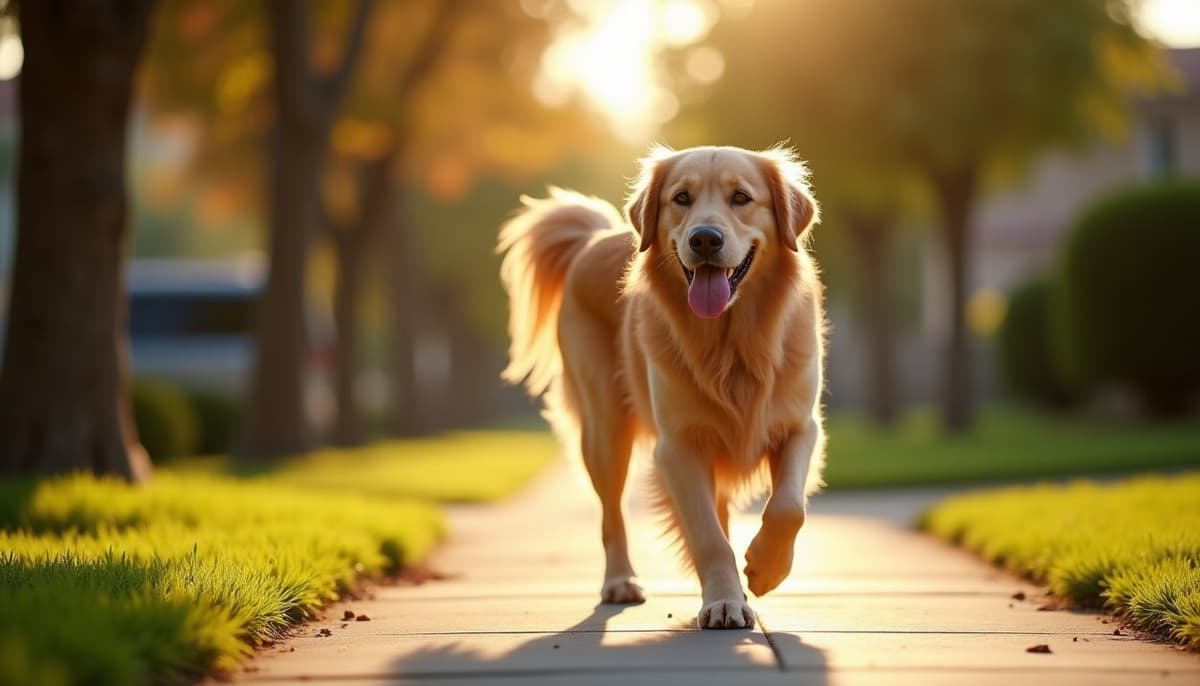 A dog on a walk — Dog Acupuncture in West Covina, CA
