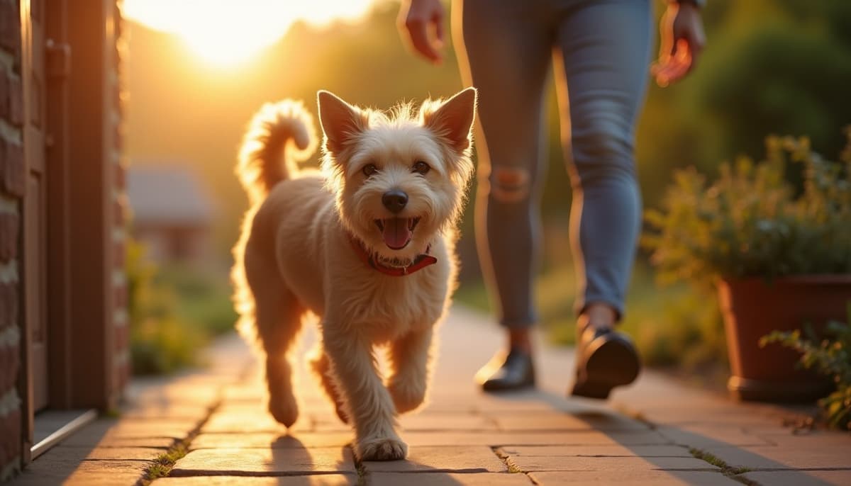 A dog on a walk — Dog Hip Dysplasia Treatment Cost Broken Arrow OK