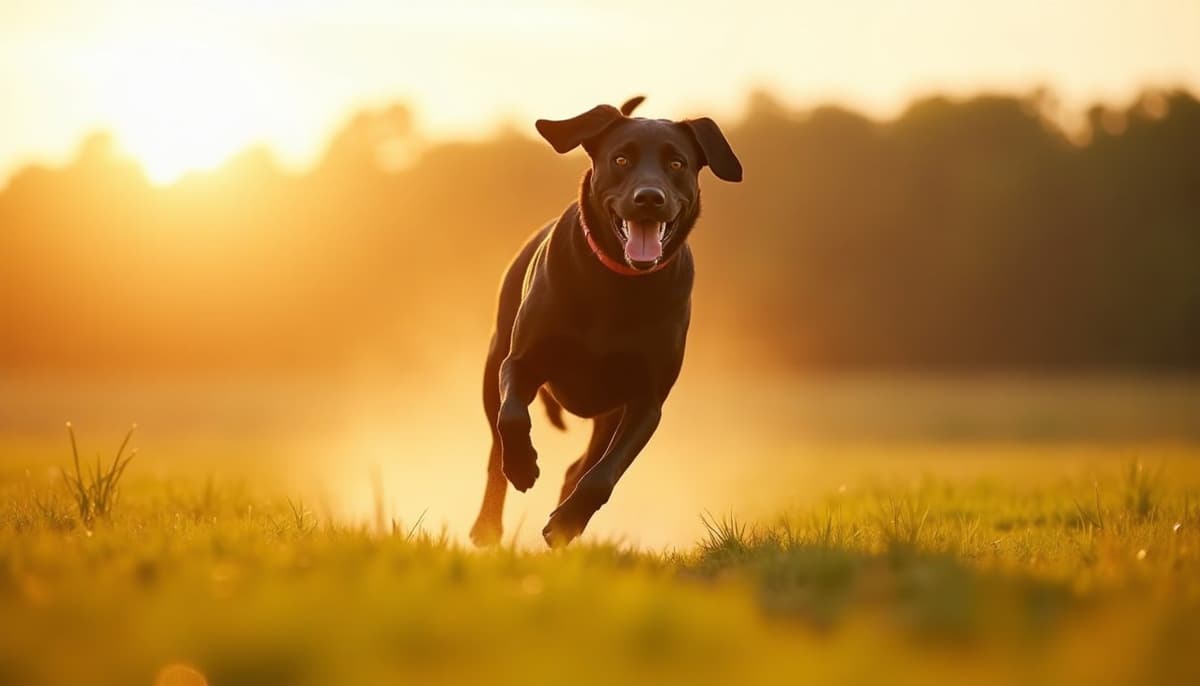 A dog on a walk — Dog Hip Dysplasia Treatment Cost in Cedar Rapids, IA