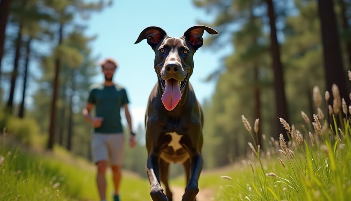 A dog on a walk — Dog Hip Dysplasia Treatment Cost in Dallas, TX