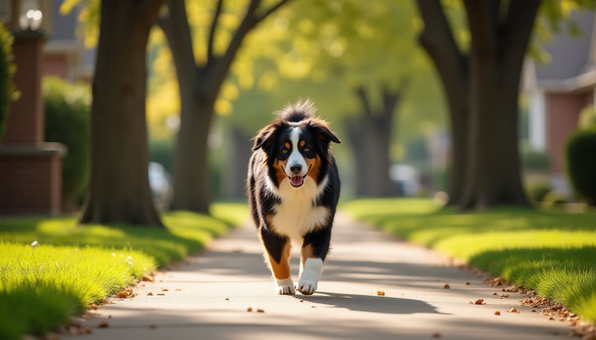 A dog on a walk — Hip Dysplasia Treatment Cost in Denton, TX