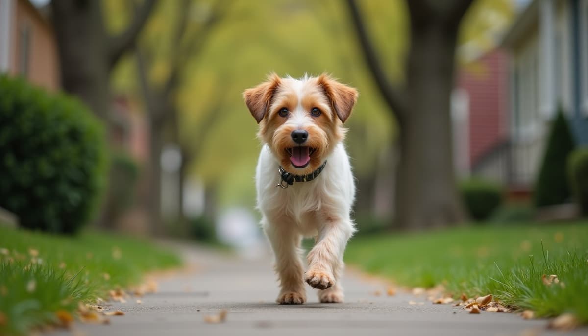 A dog on a walk — Dog Hip Dysplasia Treatment Cost in Elk Grove CA