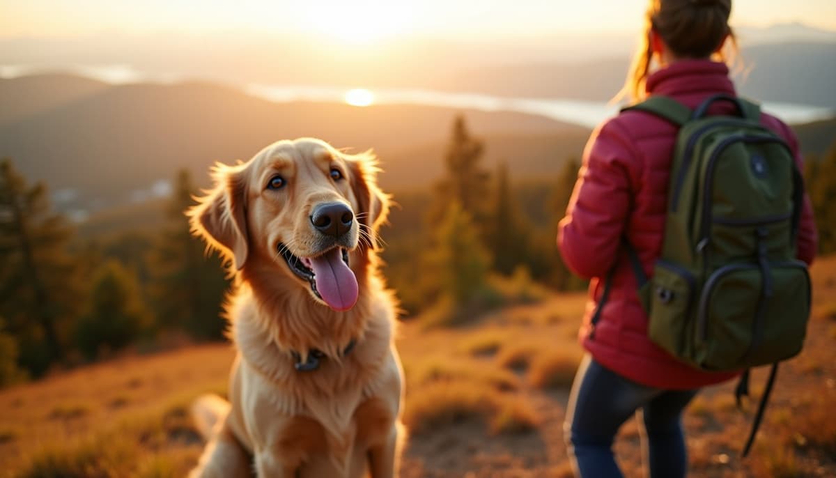 A dog on a walk — Dog Hip Dysplasia Treatment Cost in Everett, WA
