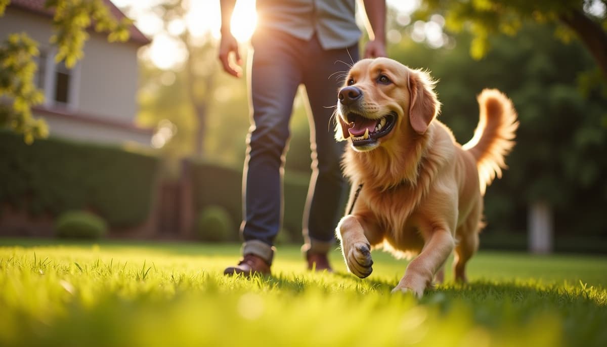 A dog on a walk — Dog Hip Dysplasia Treatment Cost in Fontana, CA