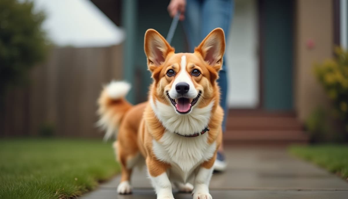 A dog on a walk — Dog Hip Dysplasia Treatment Cost in Grand Prairie, TX