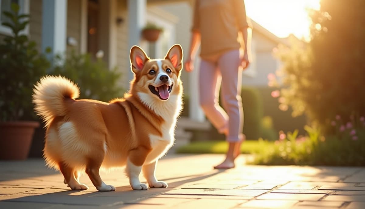 A dog on a walk — Dog Hip Dysplasia Treatment Cost in Greensboro NC