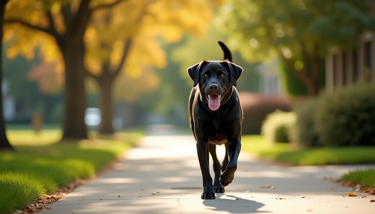 A dog on a walk — Dog Hip Dysplasia Treatment Cost in Jersey City NJ