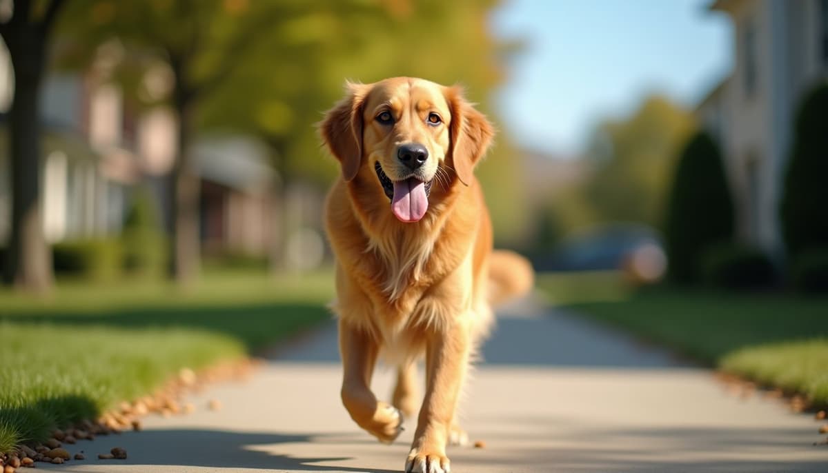 A dog on a walk — Dog Hip Dysplasia Treatment Cost in Knoxville, TN (2026)