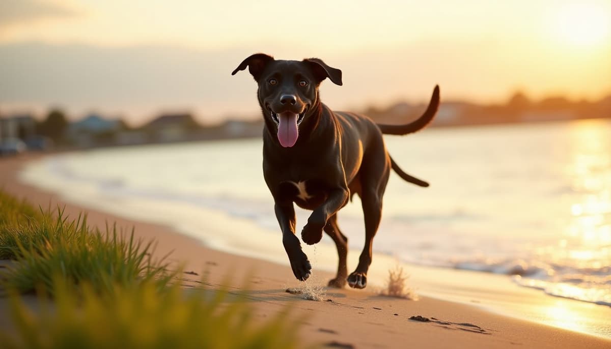A dog on a walk — Hip Dysplasia Treatment Cost New Haven CT