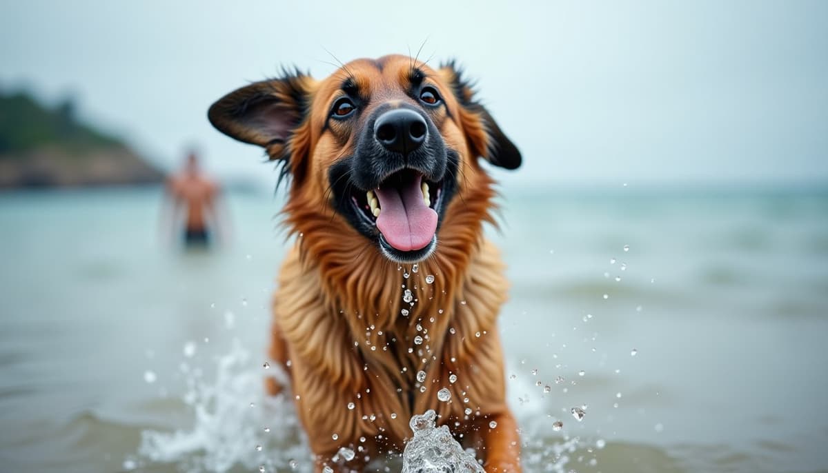 A dog on a walk — Dog Hip Dysplasia Treatment Cost in Newport News, VA