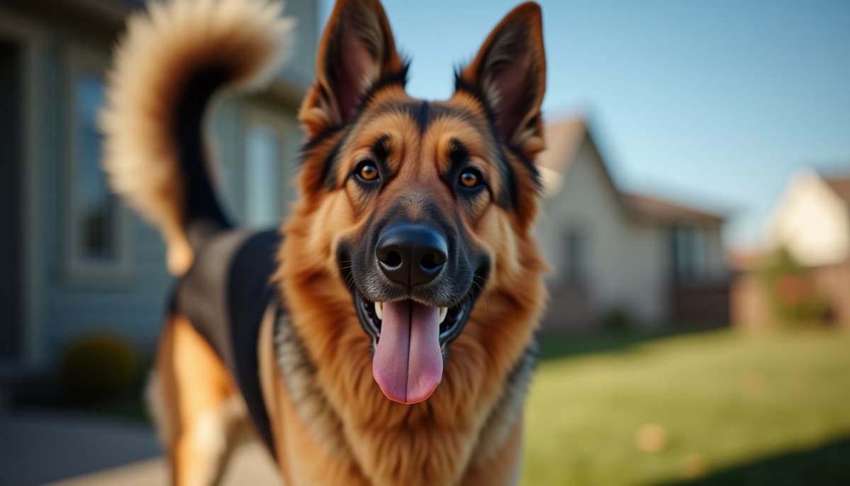 A dog on a walk — Dog Hip Dysplasia Treatment Cost in Olathe, KS